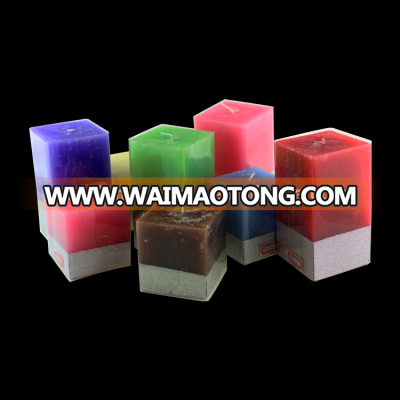 Large Scented Colour Changing or white Square pillar Candle ---Factory wholesale