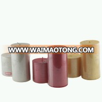 Special design decorative long burning time paraffin wax pillar candles for church decoration