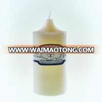 Hot Selling Paraffin Wax White Pray Church Pillar Shape Candles