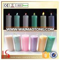 Indoor use Colourful flame feature candle for decoration